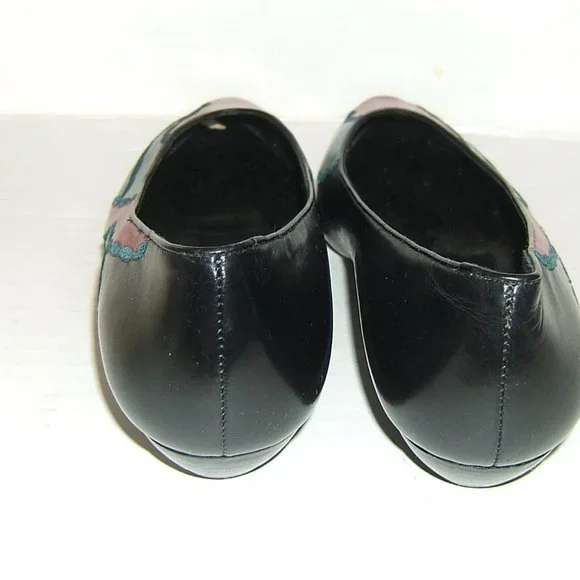 Vintage Stephane Kelian Paris Color Block Leather Slippers Size 7 - Picture 5 of 7